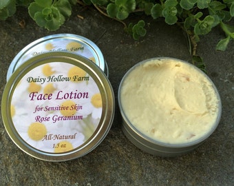 Face Lotion for Sensitive Skin - Rose Geranium