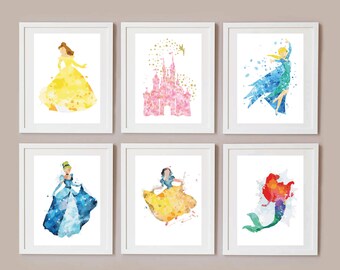 Disney Princess Watercolours