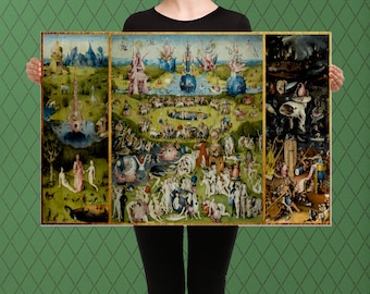 The Garden of Earthly Delights, Hieronymus Bosch, 1495 Vintage, Custom Raised Canvas Art Piece