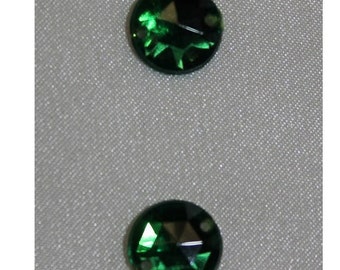 rhinestone round-11 mm - Green