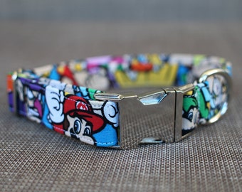 Super Mario Bros Collar, Dog Collar, Male Dog Collar, Large Dog Collar, Pet Collar, Large Dog Collar Boy, Female Dog Collar, Pet Lover