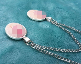 Vagina Chain Vulva Chest of Jewelery Nipples Skin Tone Clear Feminist Gift LGTB BDSM