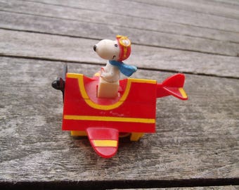 SNOOPY-orig. plastic-rolled Toy, 60s,70s