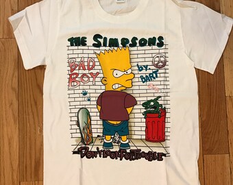 Vintage 90s Bootleg Bart shirt, size L