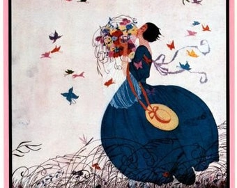 Vogue Poster Magazine Cover- Helen Dryden illustration - Vintage- July 15, 1916 - Suggestions for the Hostess