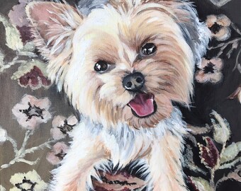 Custom pet painting in acrylics