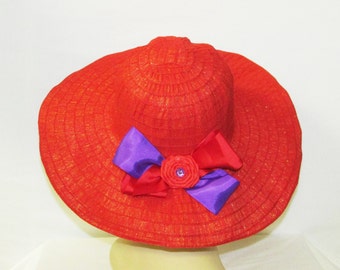 Simply Sophisticated Red Hat Ladies Ribbon Hat (CC12)