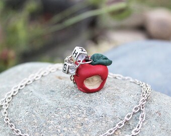 IOU Jim Moriarty's Apple Necklace - Sherlock BBC Jewelry - Andrew Scott - Professor Moriarty - Sherlock 4 - The Final Problem - 221B