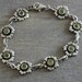 Peridot Flower Bracelet -Silver Bracelet - Nature Jewelry - Vintage Jewelry - Silver Jewellery - Gifts for Her- Birthday Gift