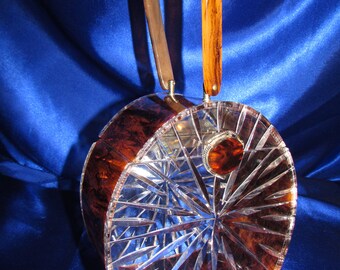 RESERVED For LAYAWAY VINTAGE Rare Wilardy Tortoise Shell Lucite Purse with Clear Chrystal Cut Starburst Design lucite From and Back Rare