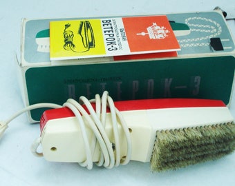 Electro Brush Vacuum Cleaner-Cloths Brush Vacuum Cleaner-Vintage Appliance-Hand Vacuum Cleaner-Veterock-3 electro brush-Soviet brush cleaner