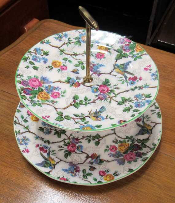 Royal Tudor Lorna Doone two tiered plate