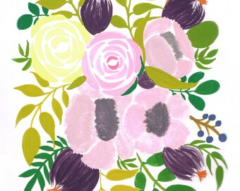 POST CARD flower bouquet (set of 5)