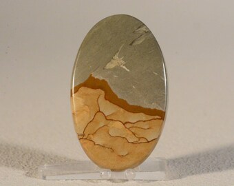 Cripple Creek Picture Jasper Cabochon. Handcrafted USA. Natural Gemstone.