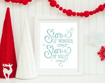 Holiday Printable, Christmas Printable, Festive Home Decor, Rustic Christmas Decor, Christmas Star, Holiday Home Decor, Xmas Decor