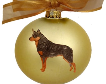 Australian Cattle Dog Blue Heeler Hand Painted Christmas Ornament - Can Be Personalized with Name