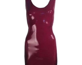 Latex Rubber tank mini dress by Vex