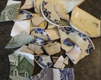 Broken Vintage Plates for mosaic tile
