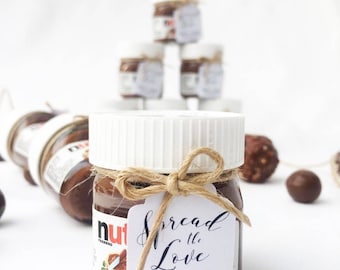 Nutella Jar Give away Tags/bonbonniere for all occasions