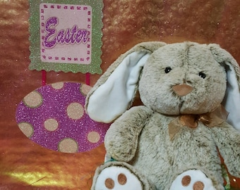 Brown Easter Bunny Embroidered Name