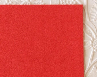 Scoundrel Red Ultrasuede Fabric_Bead Embroidery_8.5x8.5 square_Holiday RED_Microsuede