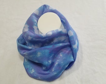 Hand Dyed Habotai Silk Scarf - Machine Hemmed - 8" x 54"