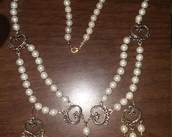 Pearl and Bronze Necklace SET