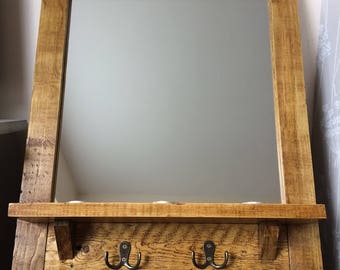 Reclaimed Mirror, Pallet Mirror, Rustic Mirror, Pallet Wood, Bathroom Mirror, Hallway Mirror, Reclaimed Wood, Framed Mirror, Rustic Decor