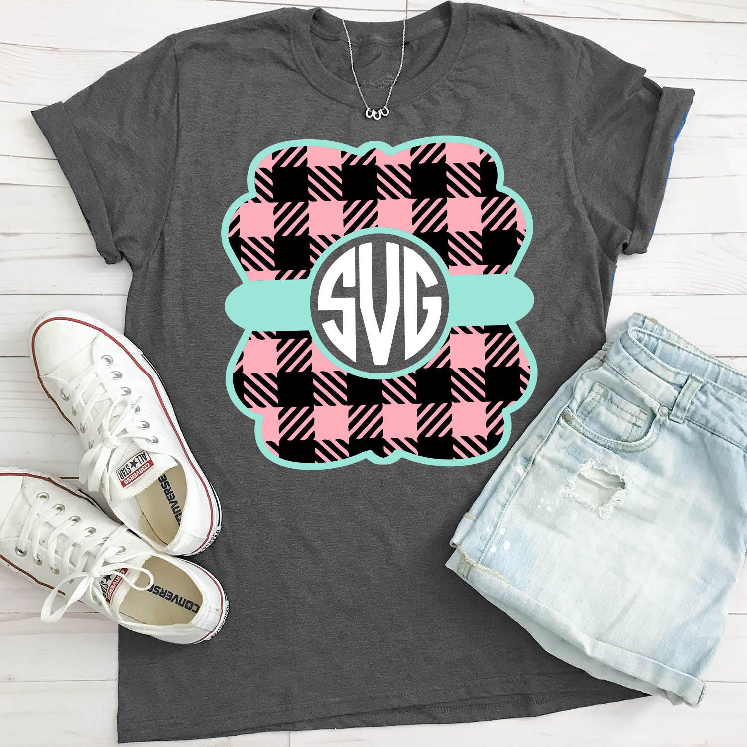 Plaid svg plaid monogram SVG monogram svg preppy monogram