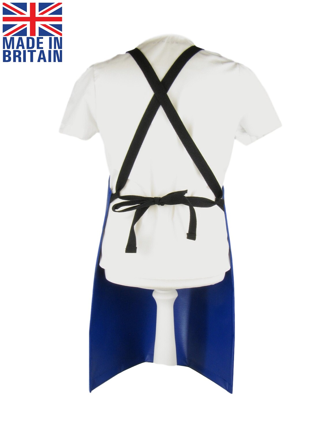 PVC bib apron for schools. 520 gsm FR PVC aprons with cross