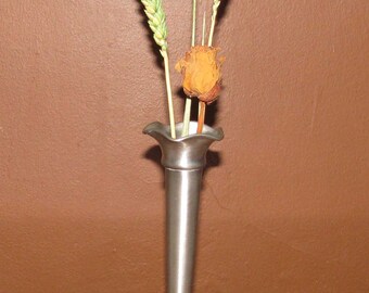 Vintage pewter bud vase