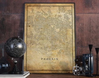 Phoenix map | Etsy Phoenix map | Etsy