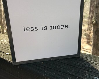 Less is more - painted mini sign