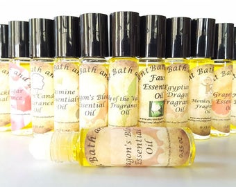 PICK your SCENT, Essential Oil Roll on, Perfume, Aromatherapy, Oils, Fragrances, Body Oil