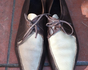 Two tones Shoes Brown & Light Beige man shoes by Barrett US SIZE 8