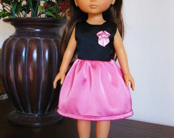 Handmade Doll Clothes Dress fits 13" Corolle Les Cheries Dolls Handcraft 8