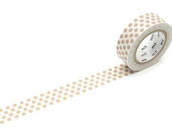 Polka Dot Washi, Dot Milk Tea, Beige, MT Washi Tape, Spotty Decorative Tape, Planner Supplies, Student Planning, Bullet Journal Accessories