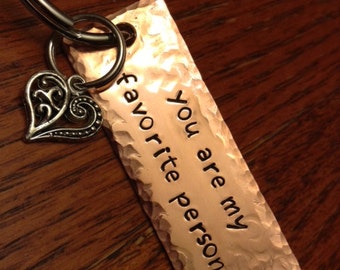 Custom Metal Stamped Keychain - Personalized Keychain - Metal Keychain - Great Gift for Anyone
