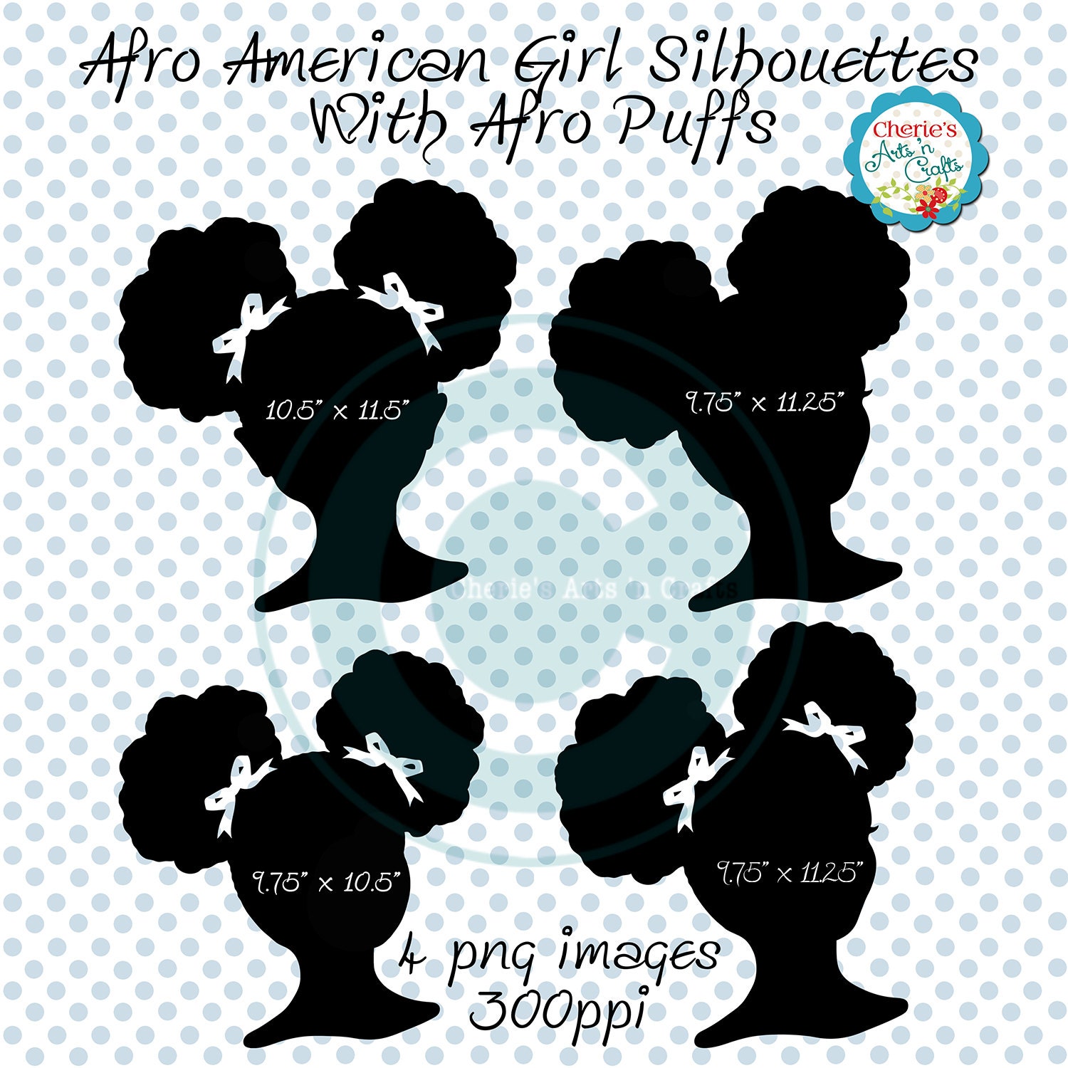 Download Afro Puffs Clip Art African American Girl Silhouette