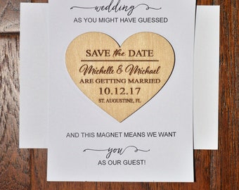 Wedding Save The Date Magnet with envelopes, Wood Save The Date Magnet, Save The Date Magnet, Personalized Save The Date, Wedding Invitation