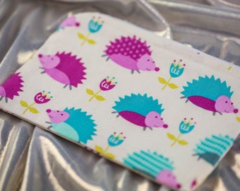 Cute Hedgehog Zipper Pouch,Makeup Bag, Toiletry Bag, Zipper Bag