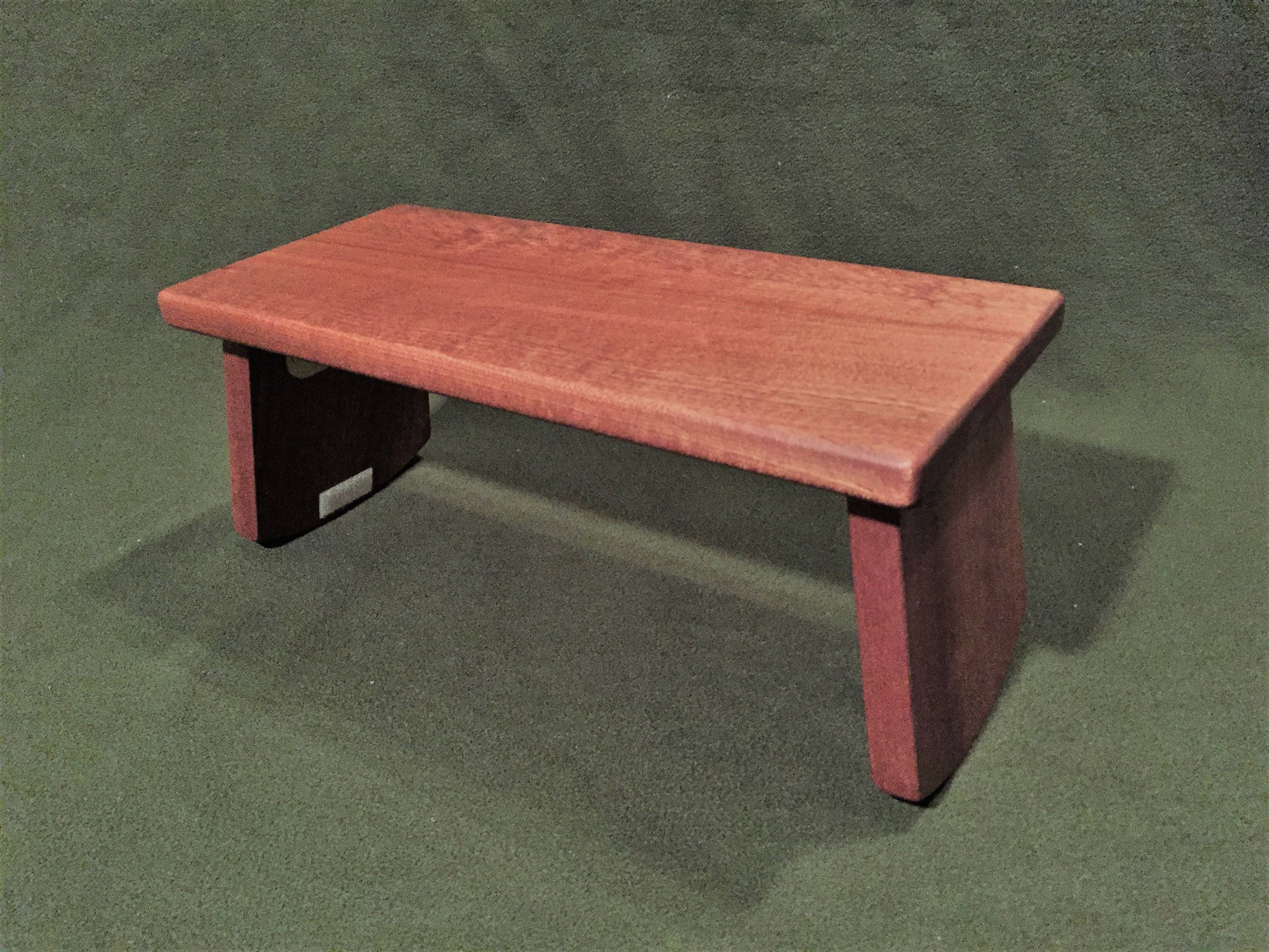 Meditation Bench Mahogany with folding legs