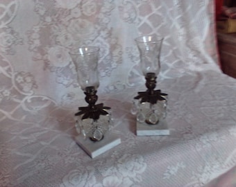 Vintage candle holders pair