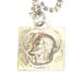 Vintage sterling To Jesus Thru Mary necklace marked sterling on charm