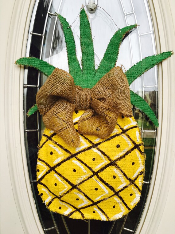 Pineapple Door Hanger Pineapple Door Sign Summer Door