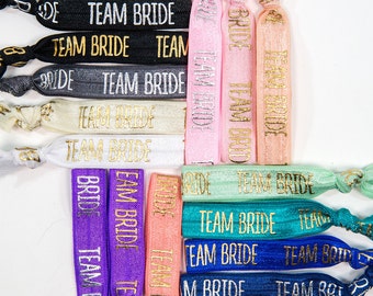 Team Bride Hair Ties | Bachelorette Party| Team Bride| Bridesmaid Gift| Team Bride Hair Ties| Hair Ties| Hair Tie Favors| Bridesmaid Hair
