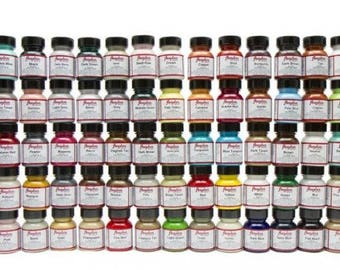 Angelus Acrylic Leather Paint 1 oz All Colors Great For Leather Boots Shoes Handbags Skeakers Paint Art