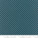 Moda WOOF WOOF MEOW - 100% cotton fabric by the yard 36 x 44 - Bias Stripes on Turquoise background fabric