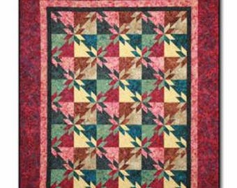 Hunter's Star Simplified Quilt Pattern - Calico Carriage Quilts #CCQD153 - Seven Sizes Included - No Y Seams and No Diamonds