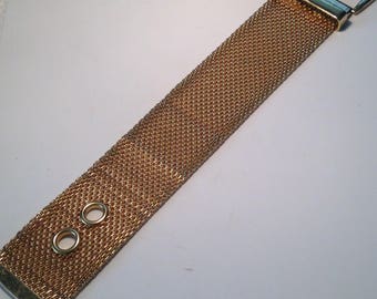 Vintage Goldtone Mesh Buckle Bracelet